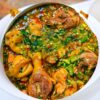 okro with chiken soup